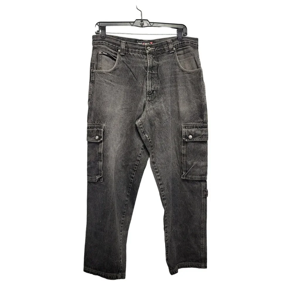 Beverly Hills Polo Club Mens 40X32 Lots of Pockets 100% Cotton Denim Jeans